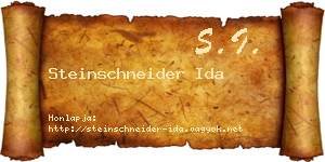 Steinschneider Ida névjegykártya